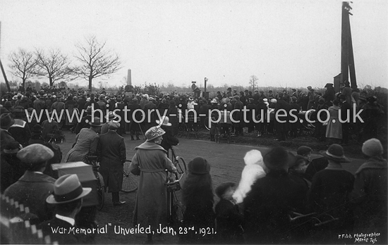 Unveiling the War Memorial, St Andrew's Church, Church Lane, Marks Tey, Essex. Jan 23rd 1921.